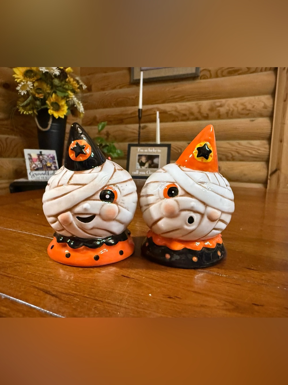 MUMMY Johanna Parker HALLOWEEN Salt and Pepper Shakers